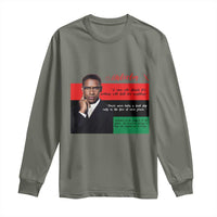 Motivational Malcolm X Quote Long Sleeve Shirt Black History Month Gift - Wonder Print Shop