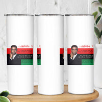 Motivational Malcolm X Quote Skinny Tumbler Black History Month Gift - Wonder Print Shop