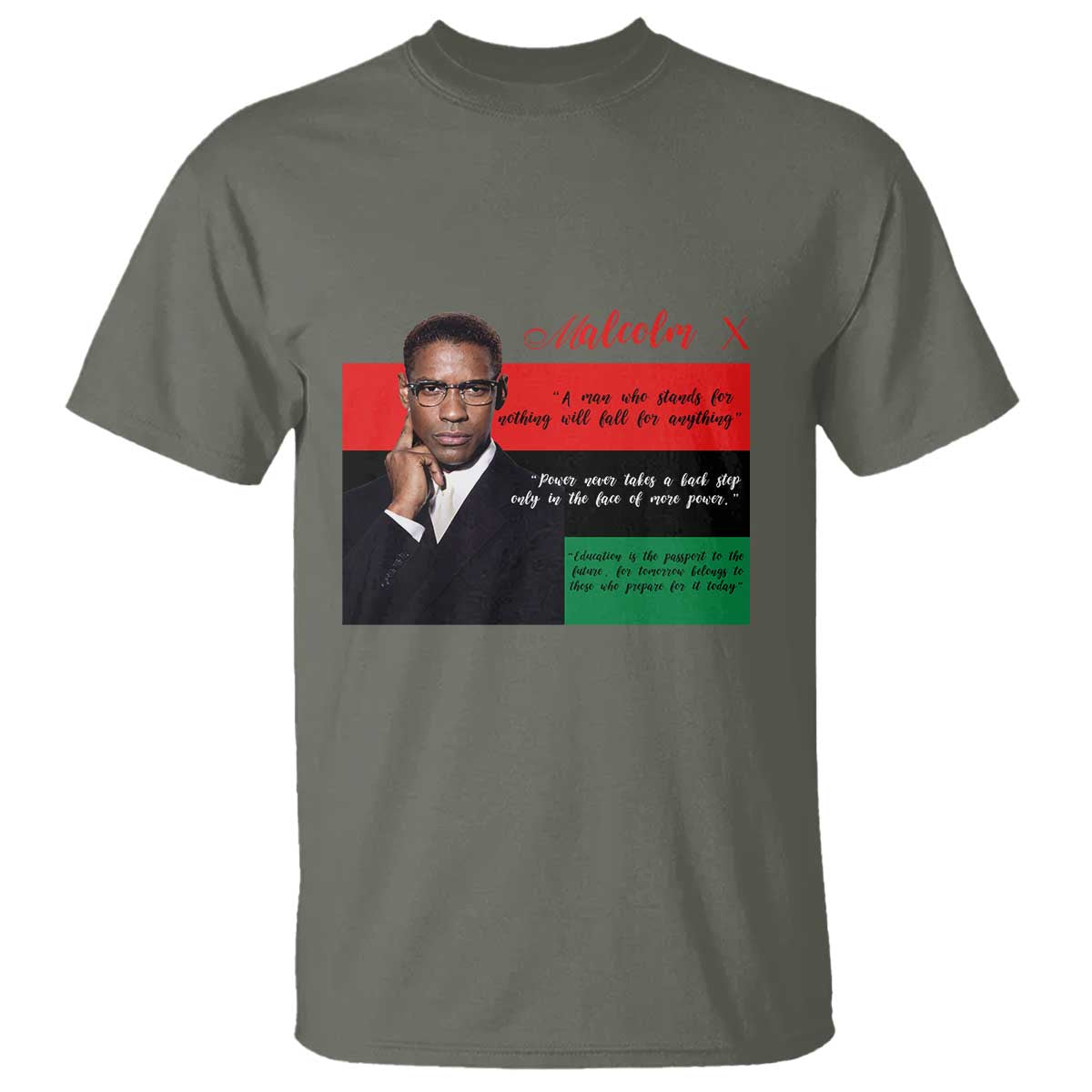 Motivational Malcolm X Quote T Shirt Black History Month Gift - Wonder Print Shop