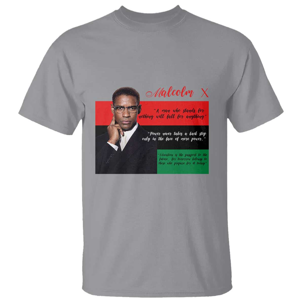 Motivational Malcolm X Quote T Shirt Black History Month Gift - Wonder Print Shop