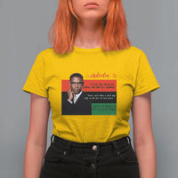 Motivational Malcolm X Quote T Shirt For Women Black History Month Gift - Wonder Print Shop