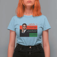 Motivational Malcolm X Quote T Shirt For Women Black History Month Gift - Wonder Print Shop