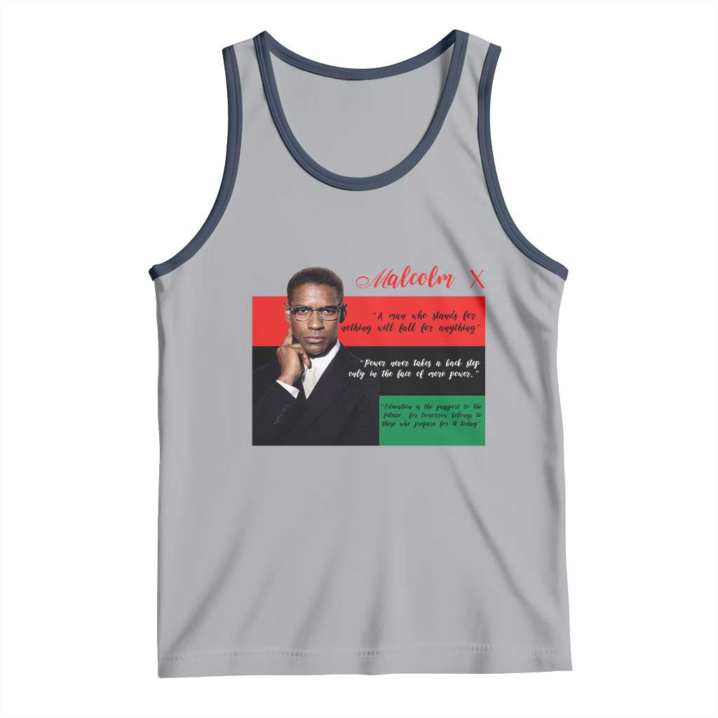 Motivational Malcolm X Quote Tank Top Black History Month Gift - Wonder Print Shop