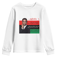 Motivational Malcolm X Quote Youth Sweatshirt Black History Month Gift - Wonder Print Shop