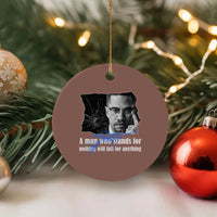 Malcolm X Quote Ceramic Ornament A Man Who Stands For Nothing Will Fall - Wonder Print Shop