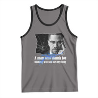 Malcolm X Quote Tank Top A Man Who Stands For Nothing Will Fall - Wonder Print Shop