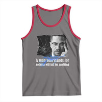 Malcolm X Quote Tank Top A Man Who Stands For Nothing Will Fall - Wonder Print Shop