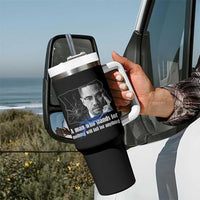 Malcolm X Quote Tumbler With Handle A Man Who Stands For Nothing Will Fall - Wonder Print Shop