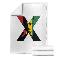 Malcolm X Throw Blanket African American Heritage Gift - Wonder Print Shop