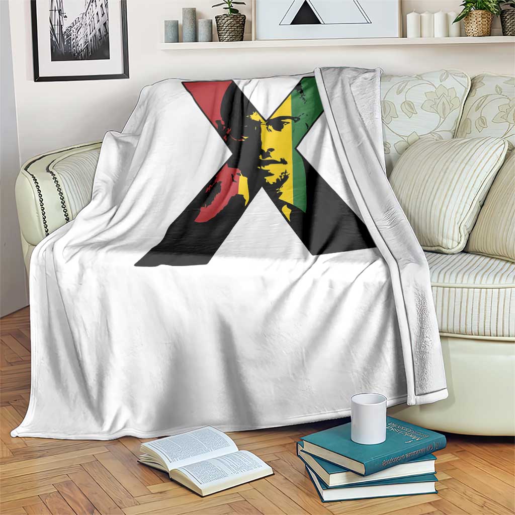 Malcolm X Throw Blanket African American Heritage Gift - Wonder Print Shop