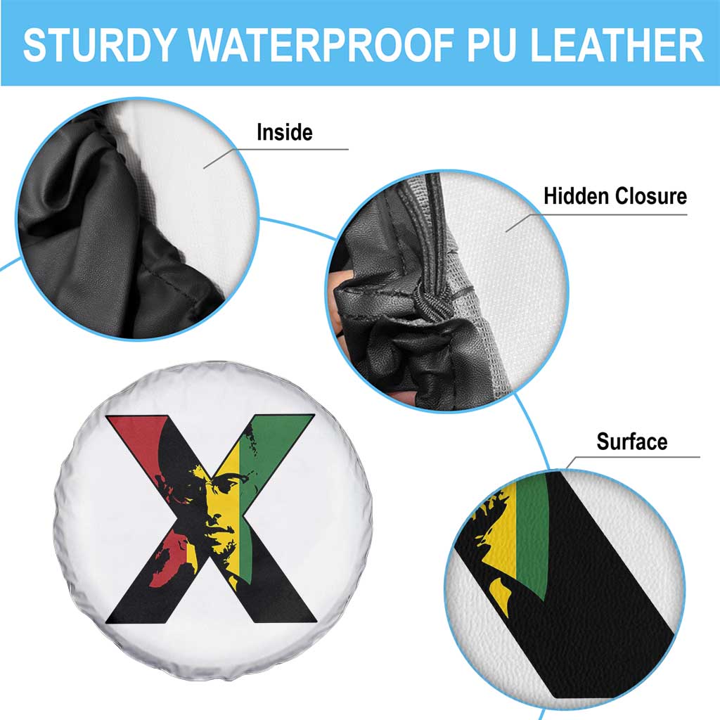 Malcolm X Spare Tire Cover African American Heritage Gift - Wonder Print Shop
