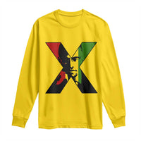 Malcolm X Long Sleeve Shirt African American Heritage Gift - Wonder Print Shop