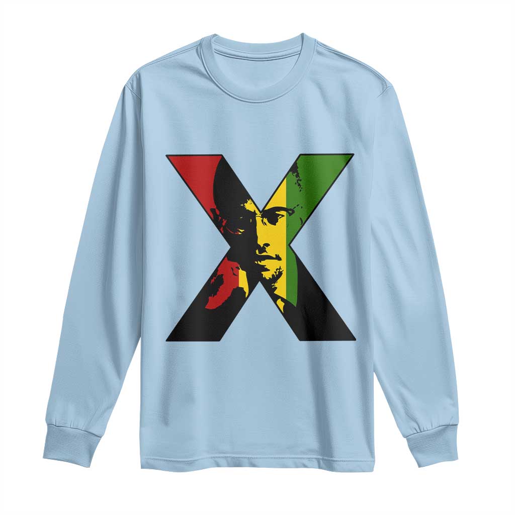 Malcolm X Long Sleeve Shirt African American Heritage Gift - Wonder Print Shop