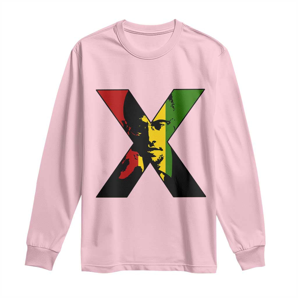Malcolm X Long Sleeve Shirt African American Heritage Gift - Wonder Print Shop