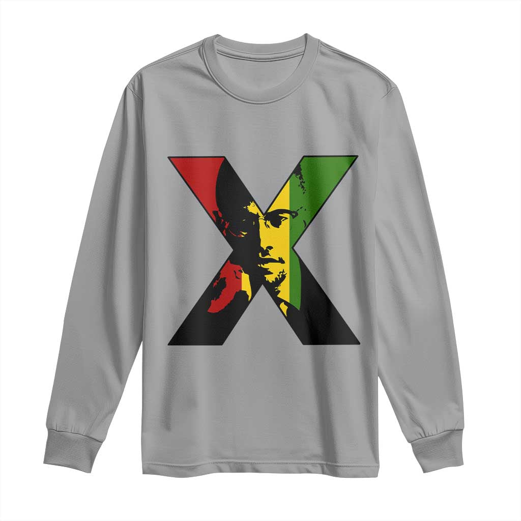 Malcolm X Long Sleeve Shirt African American Heritage Gift - Wonder Print Shop