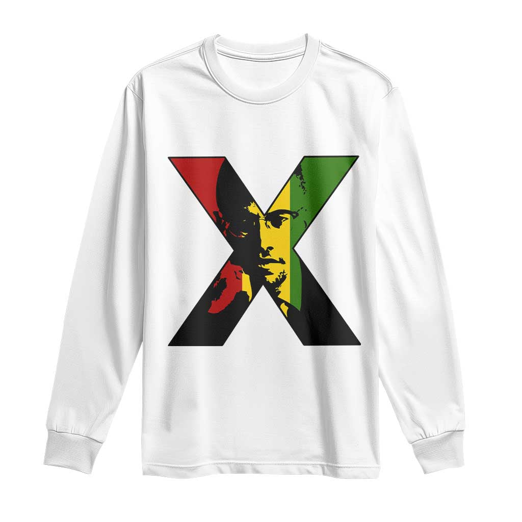 Malcolm X Long Sleeve Shirt African American Heritage Gift - Wonder Print Shop