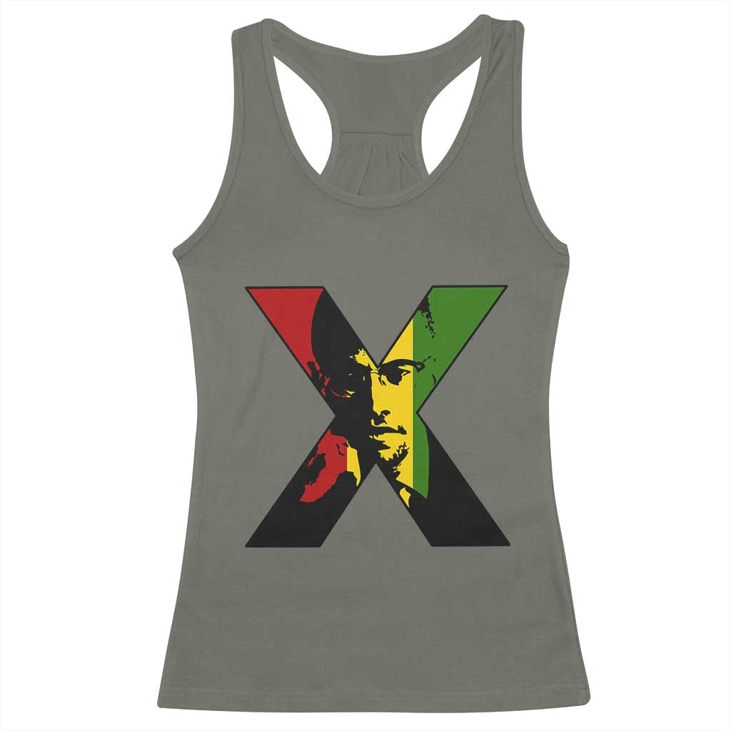 Malcolm X Racerback Tank Top African American Heritage Gift - Wonder Print Shop