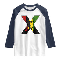Malcolm X Raglan Shirt African American Heritage Gift - Wonder Print Shop