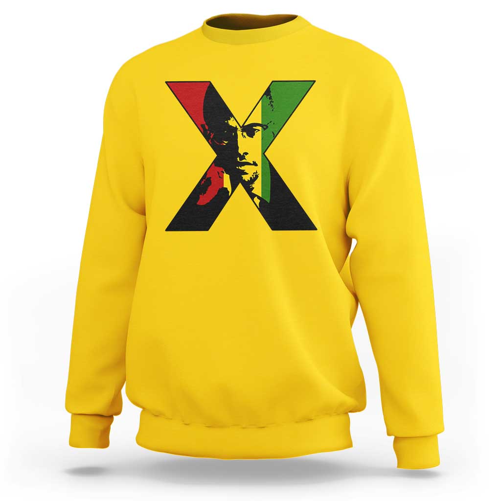 Malcolm X Sweatshirt African American Heritage Gift - Wonder Print Shop