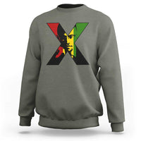 Malcolm X Sweatshirt African American Heritage Gift - Wonder Print Shop