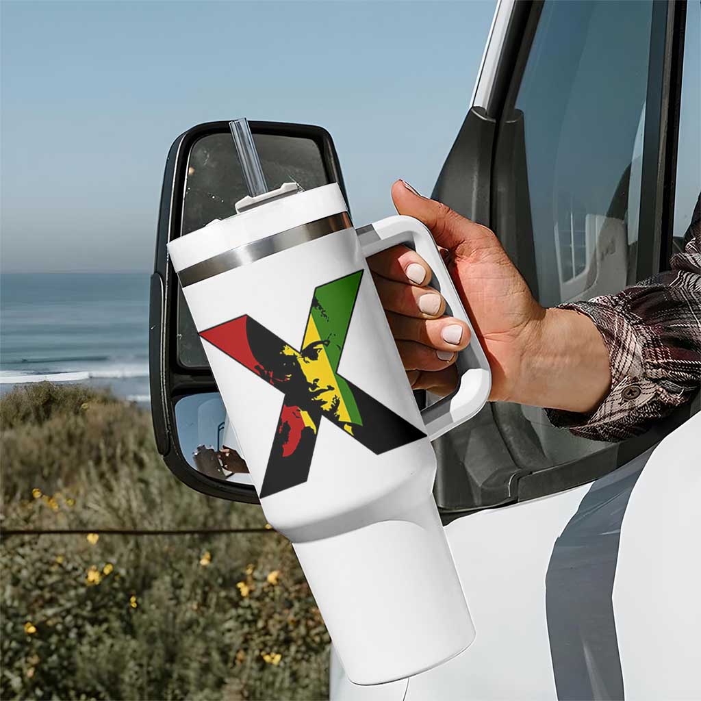 Malcolm X Tumbler With Handle African American Heritage Gift - Wonder Print Shop