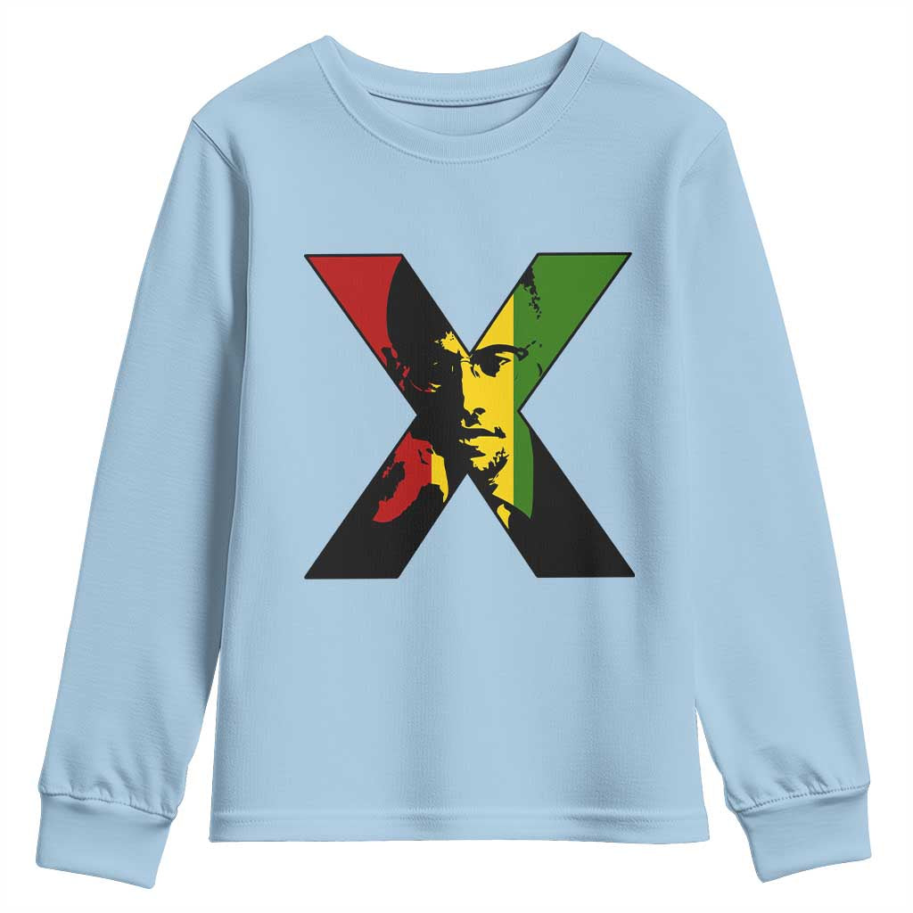 Malcolm X Youth Sweatshirt African American Heritage Gift - Wonder Print Shop