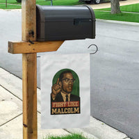 Fight Like Malcolm X Garden Flag Black History Month Inspirational Gift - Wonder Print Shop