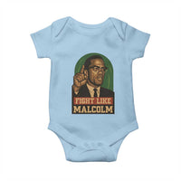 Fight Like Malcolm X Baby Onesie Black History Month Inspirational Gift - Wonder Print Shop