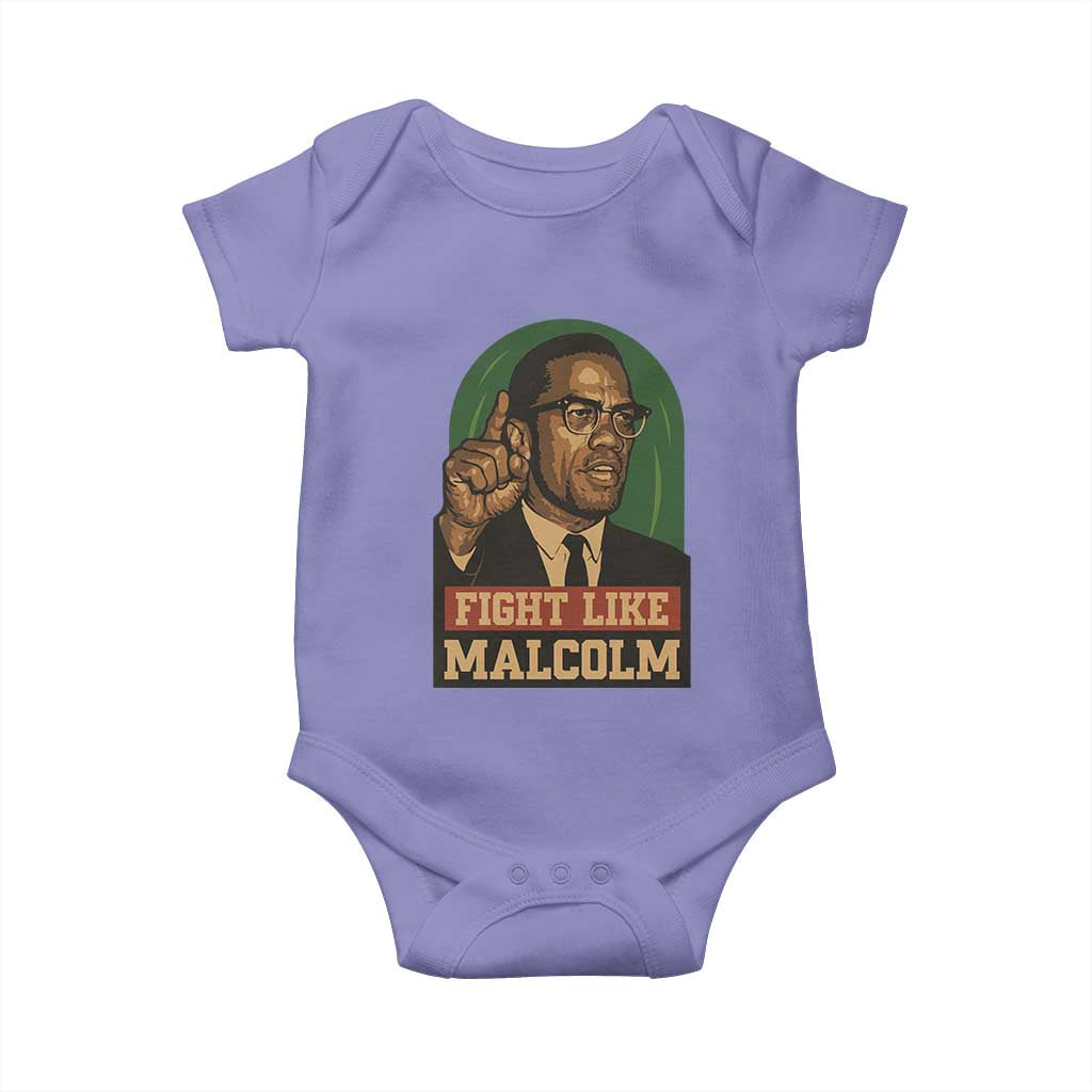 Fight Like Malcolm X Baby Onesie Black History Month Inspirational Gift - Wonder Print Shop