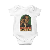 Fight Like Malcolm X Baby Onesie Black History Month Inspirational Gift - Wonder Print Shop