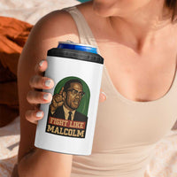 Fight Like Malcolm X 4 in 1 Can Cooler Tumbler Black History Month Inspirational Gift - Wonder Print Shop