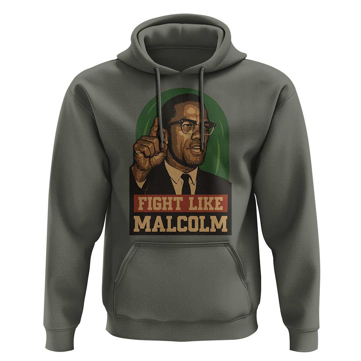 Fight Like Malcolm X Hoodie Black History Month Inspirational Gift - Wonder Print Shop