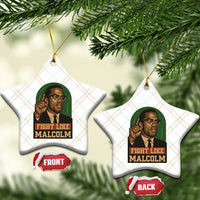 Fight Like Malcolm X Ceramic Ornament Black History Month Inspirational Gift - Wonder Print Shop