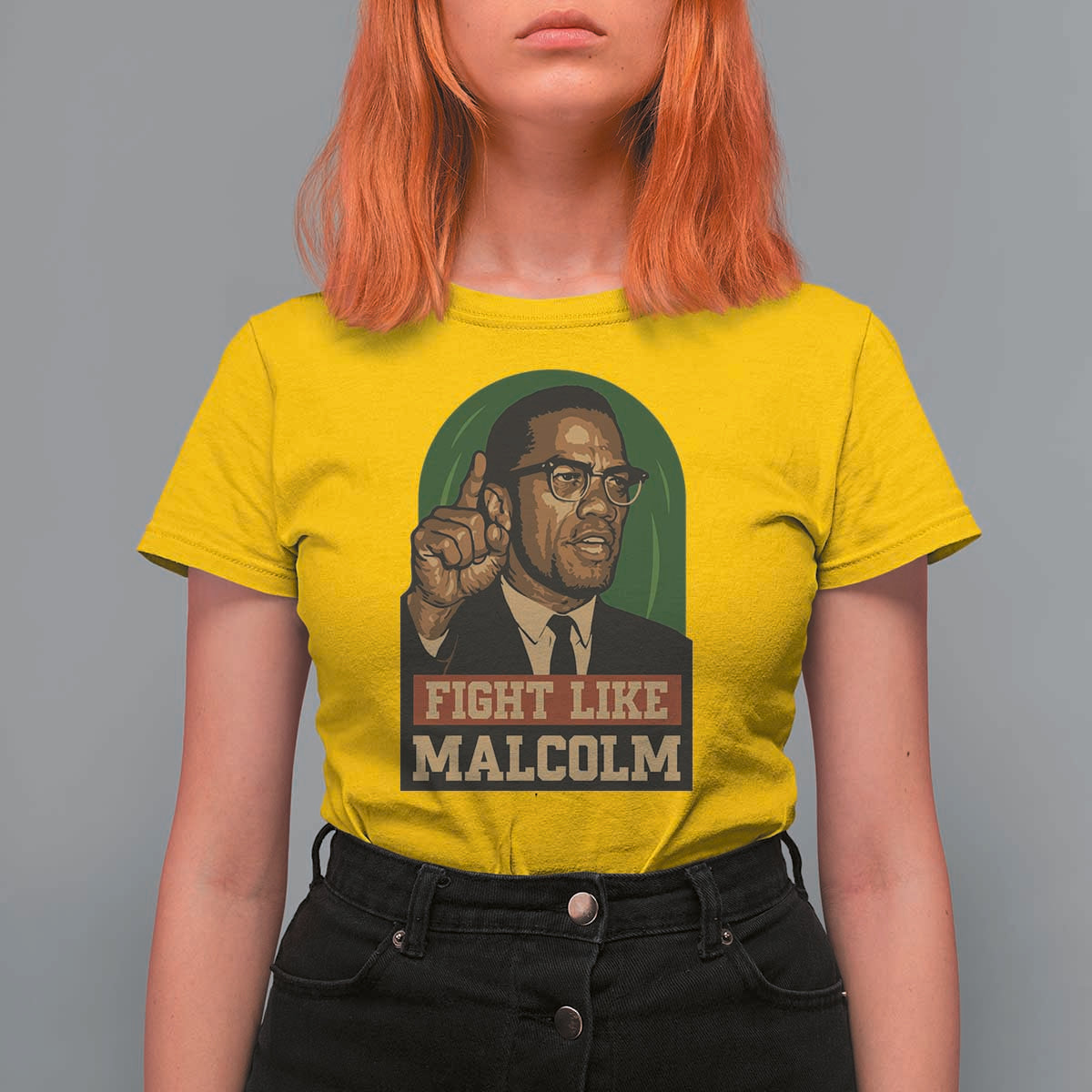 Fight Like Malcolm X T Shirt For Women Black History Month Inspirational Gift - Wonder Print Shop