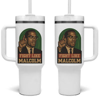 Fight Like Malcolm X Tumbler With Handle Black History Month Inspirational Gift - Wonder Print Shop