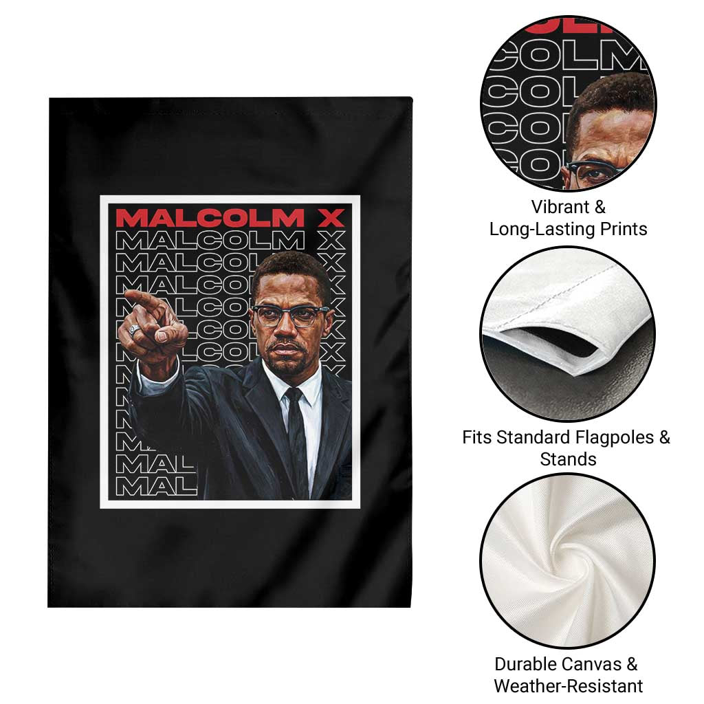 Malcolm X Legend Garden Flag African American Activist Legacy - Wonder Print Shop
