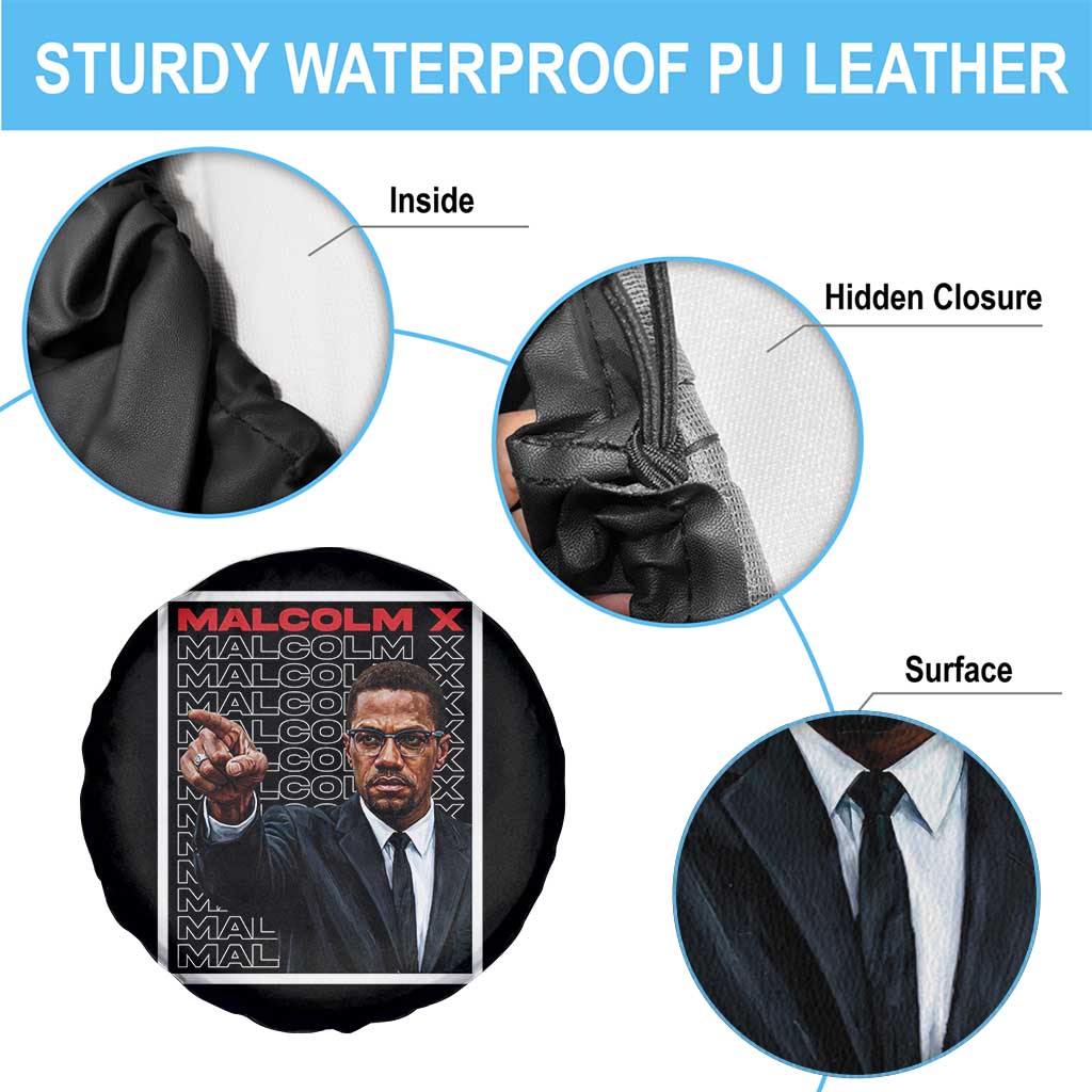 Malcolm X Legend Spare Tire Cover African American Activist Legacy - Wonder Print Shop