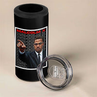 Malcolm X Legend 4 in 1 Can Cooler Tumbler African American Activist Legacy - Wonder Print Shop