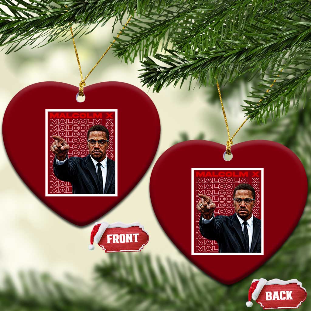 Malcolm X Legend Ceramic Ornament African American Activist Legacy - Wonder Print Shop