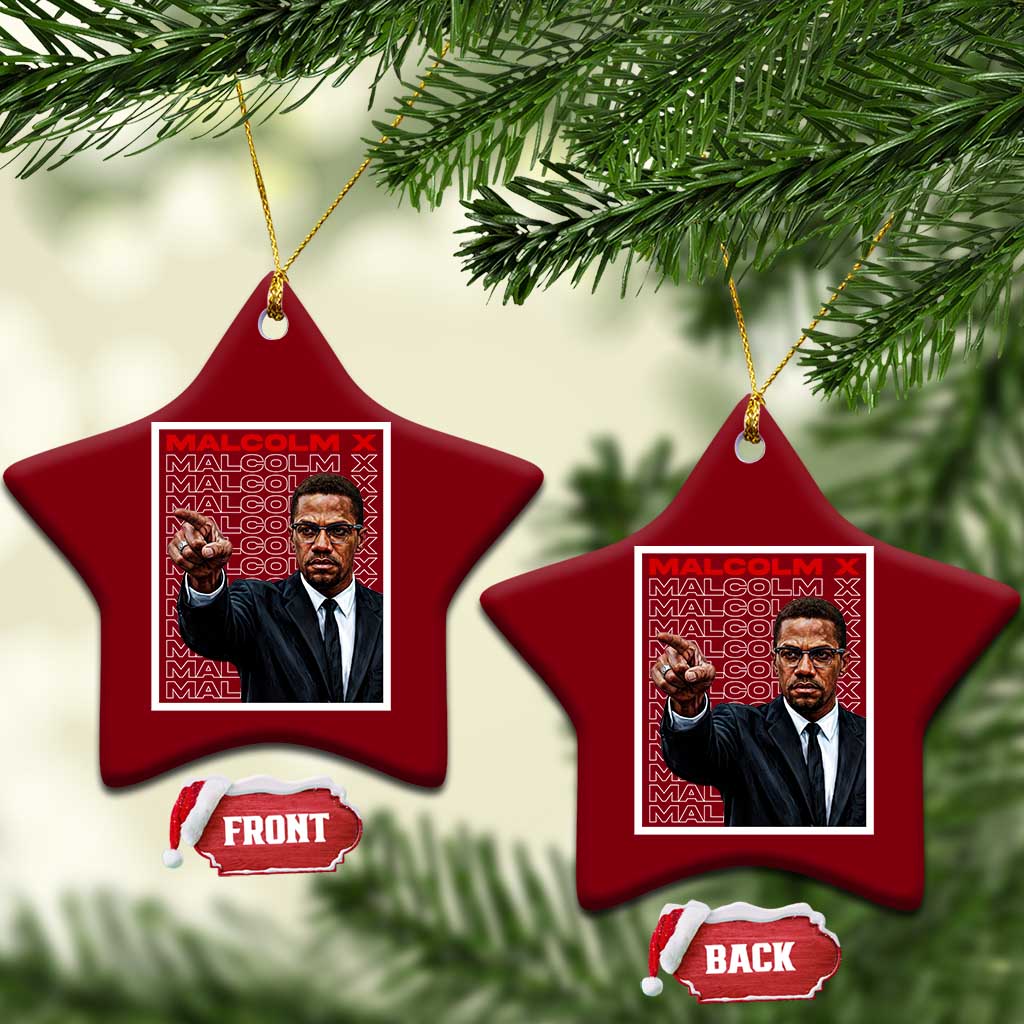Malcolm X Legend Ceramic Ornament African American Activist Legacy - Wonder Print Shop
