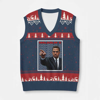 Malcolm X Legend V-Neck Knit Sweater Vest African American Activist Legacy - Wonder Print Shop