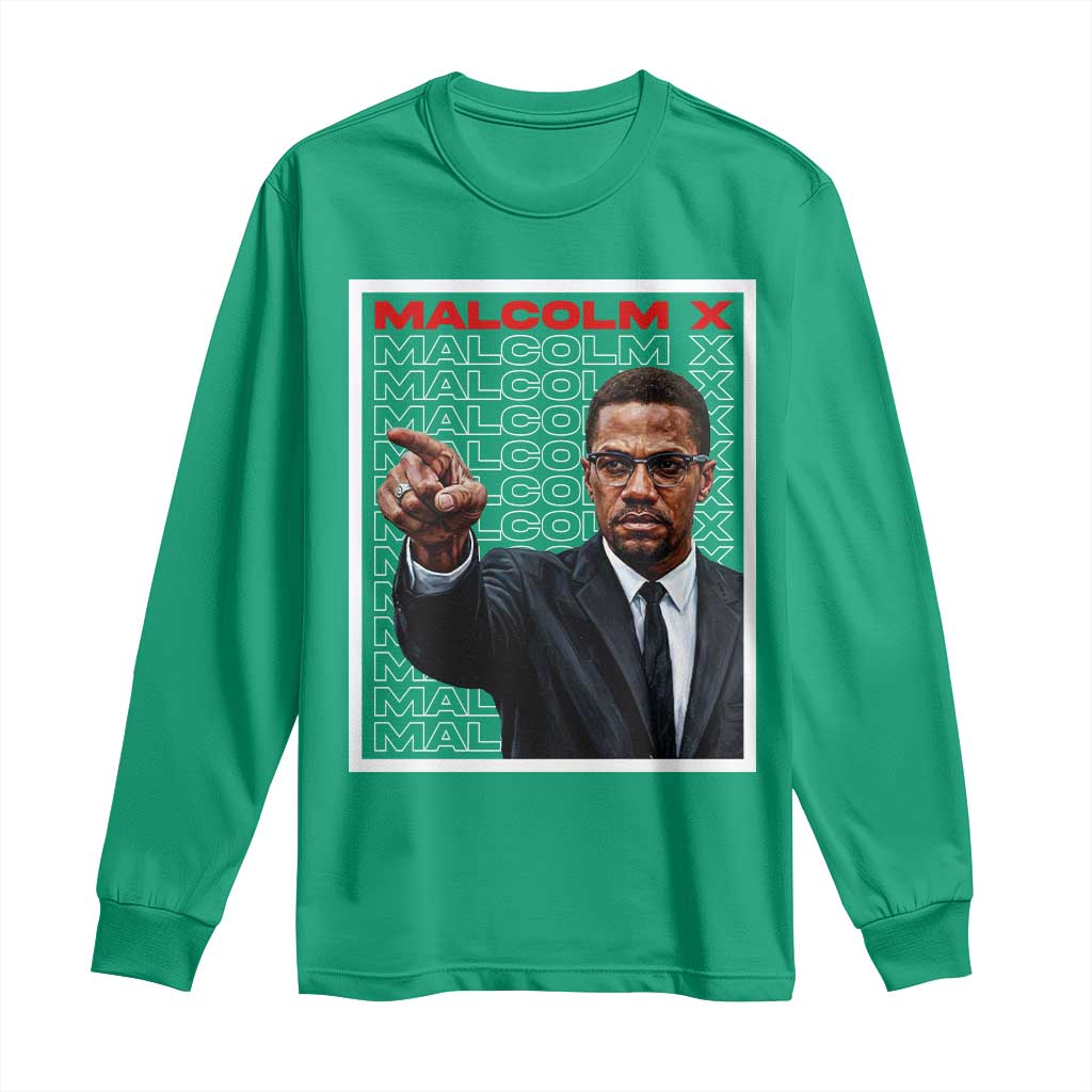 Malcolm X Legend Long Sleeve Shirt African American Activist Legacy - Wonder Print Shop