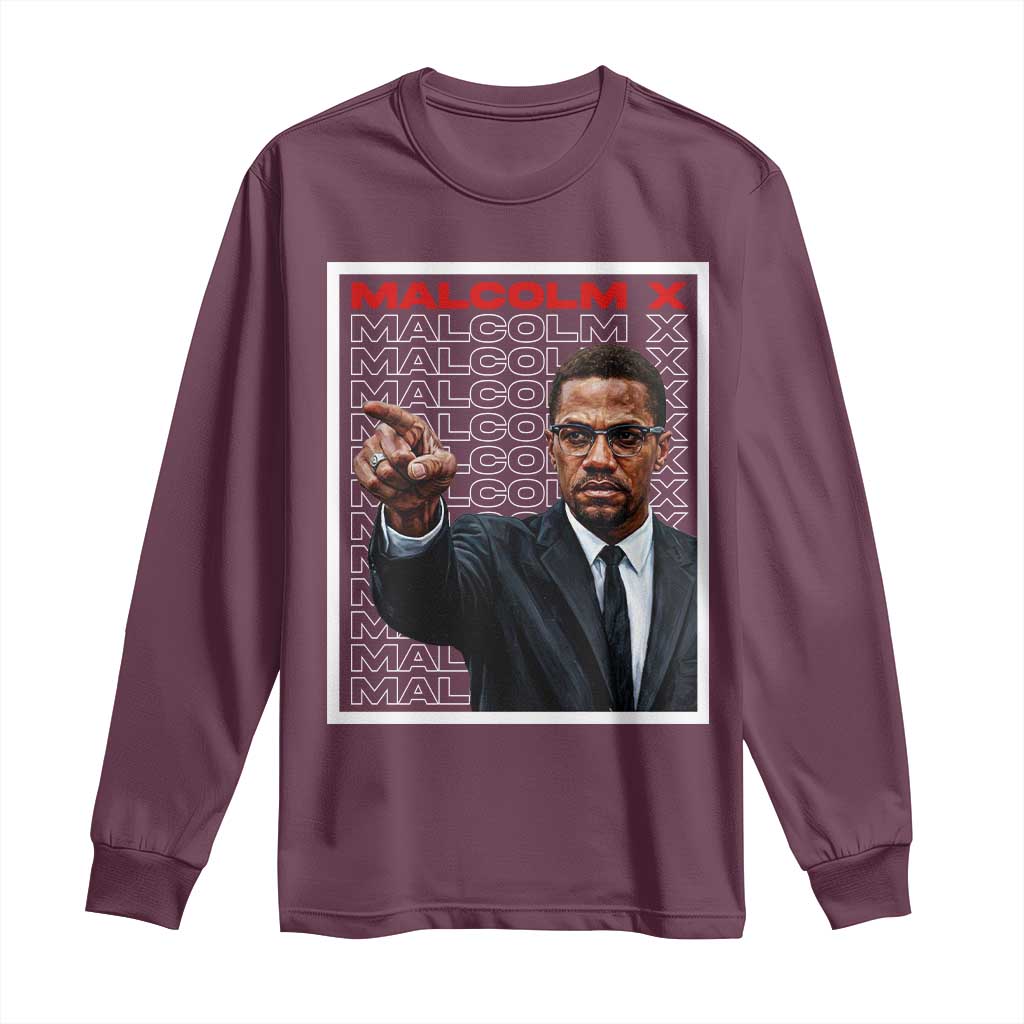 Malcolm X Legend Long Sleeve Shirt African American Activist Legacy - Wonder Print Shop