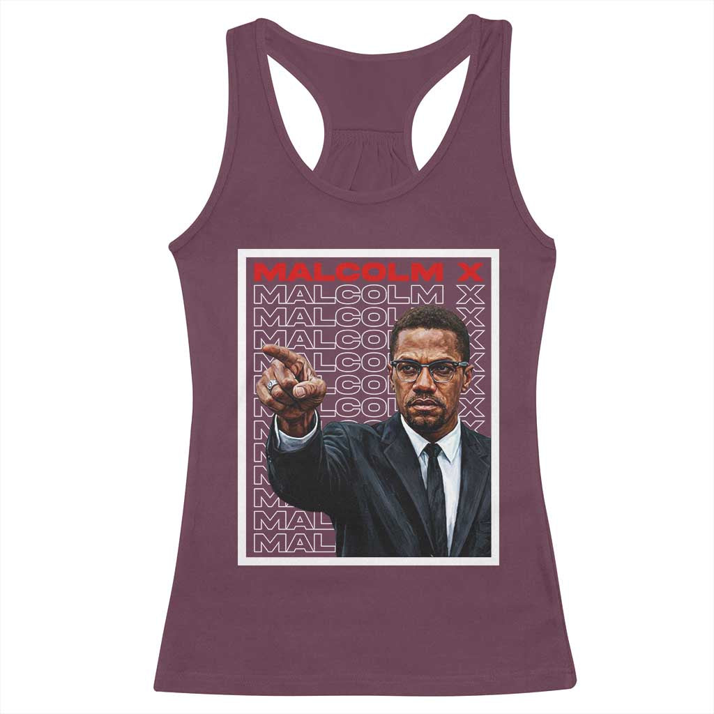 Malcolm X Legend Racerback Tank Top African American Activist Legacy - Wonder Print Shop