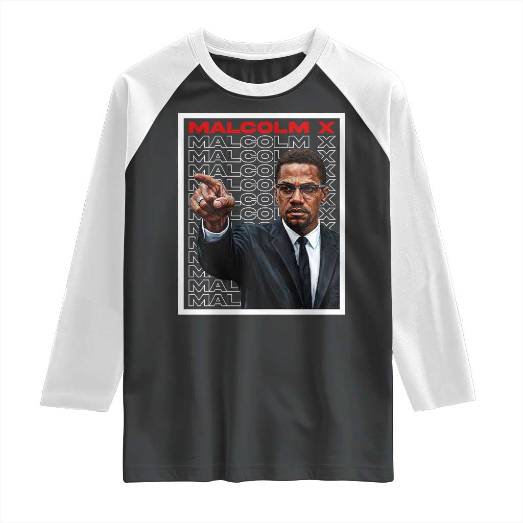 Malcolm X Legend Raglan Shirt African American Activist Legacy - Wonder Print Shop