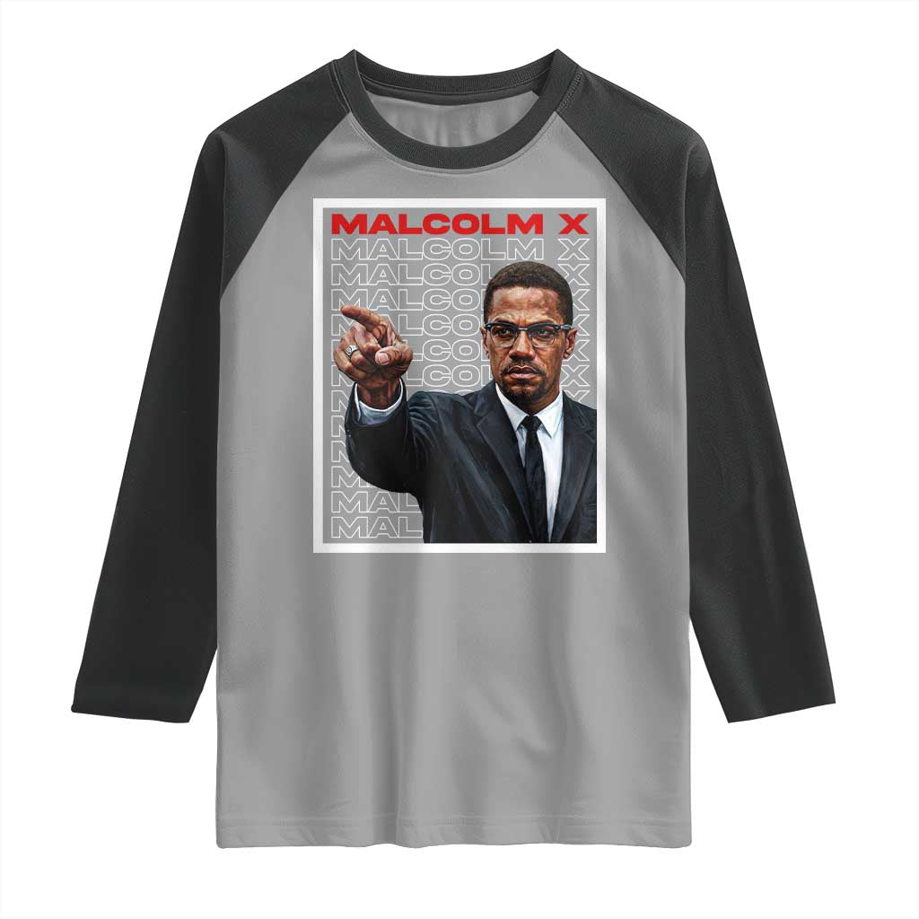 Malcolm X Legend Raglan Shirt African American Activist Legacy - Wonder Print Shop