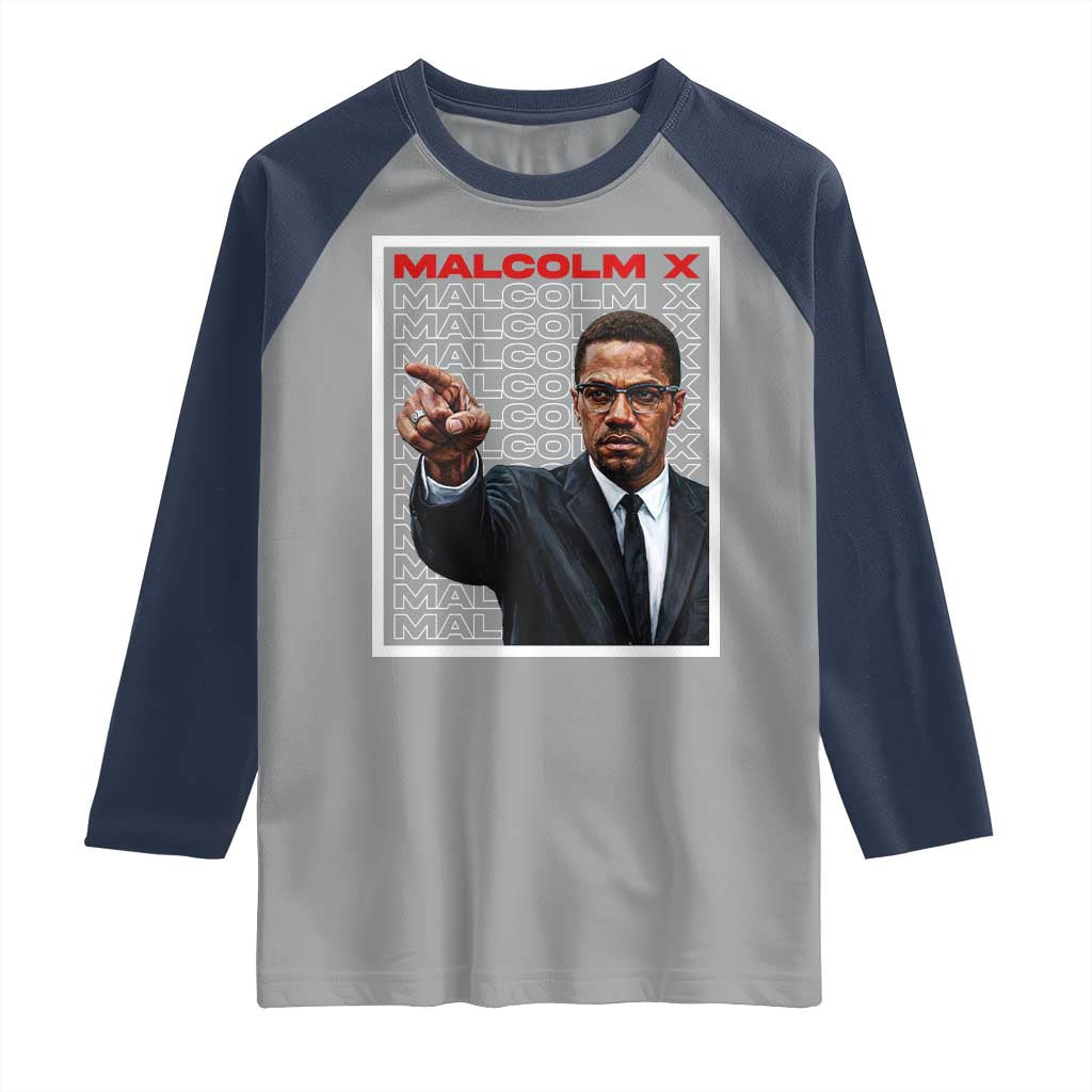 Malcolm X Legend Raglan Shirt African American Activist Legacy - Wonder Print Shop