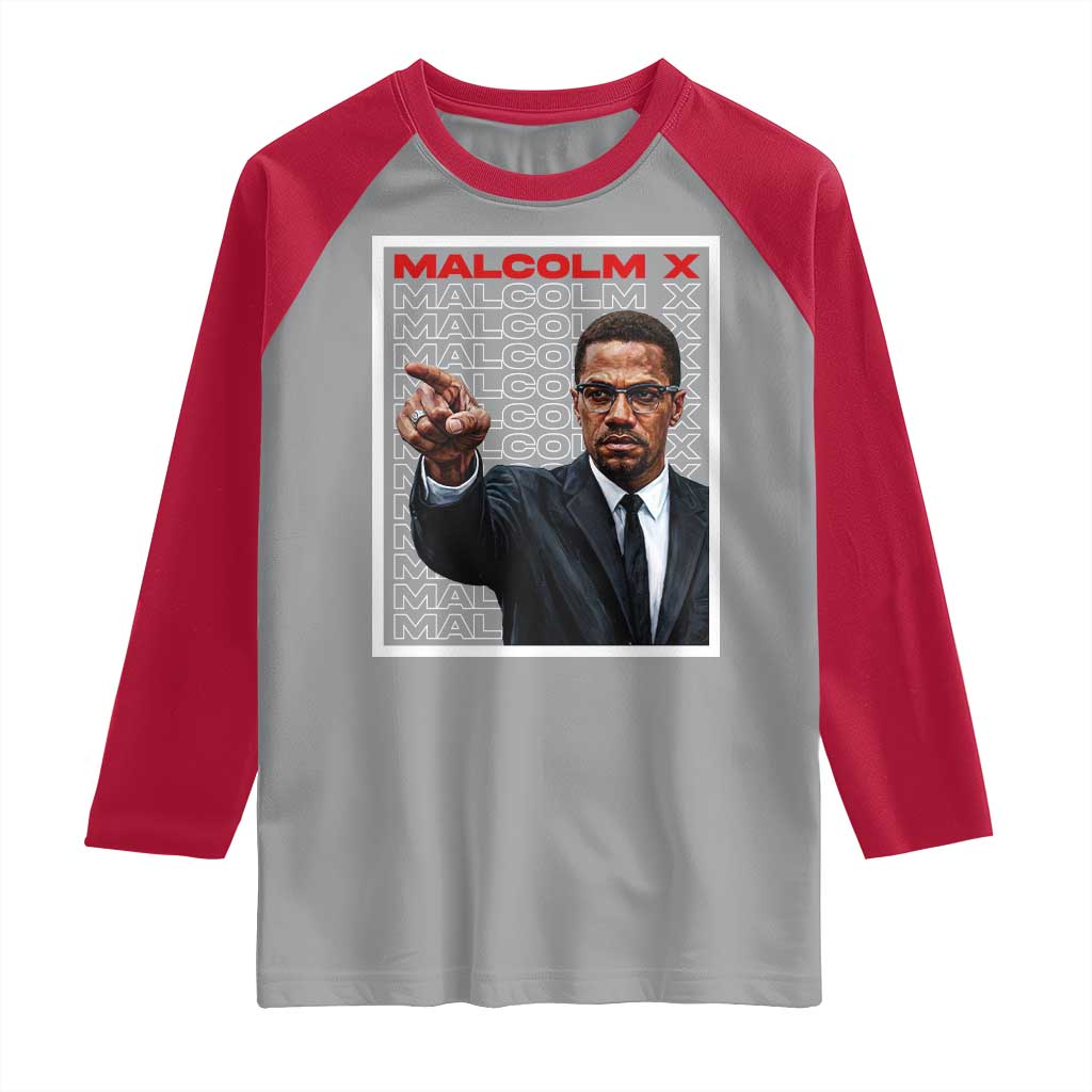 Malcolm X Legend Raglan Shirt African American Activist Legacy - Wonder Print Shop