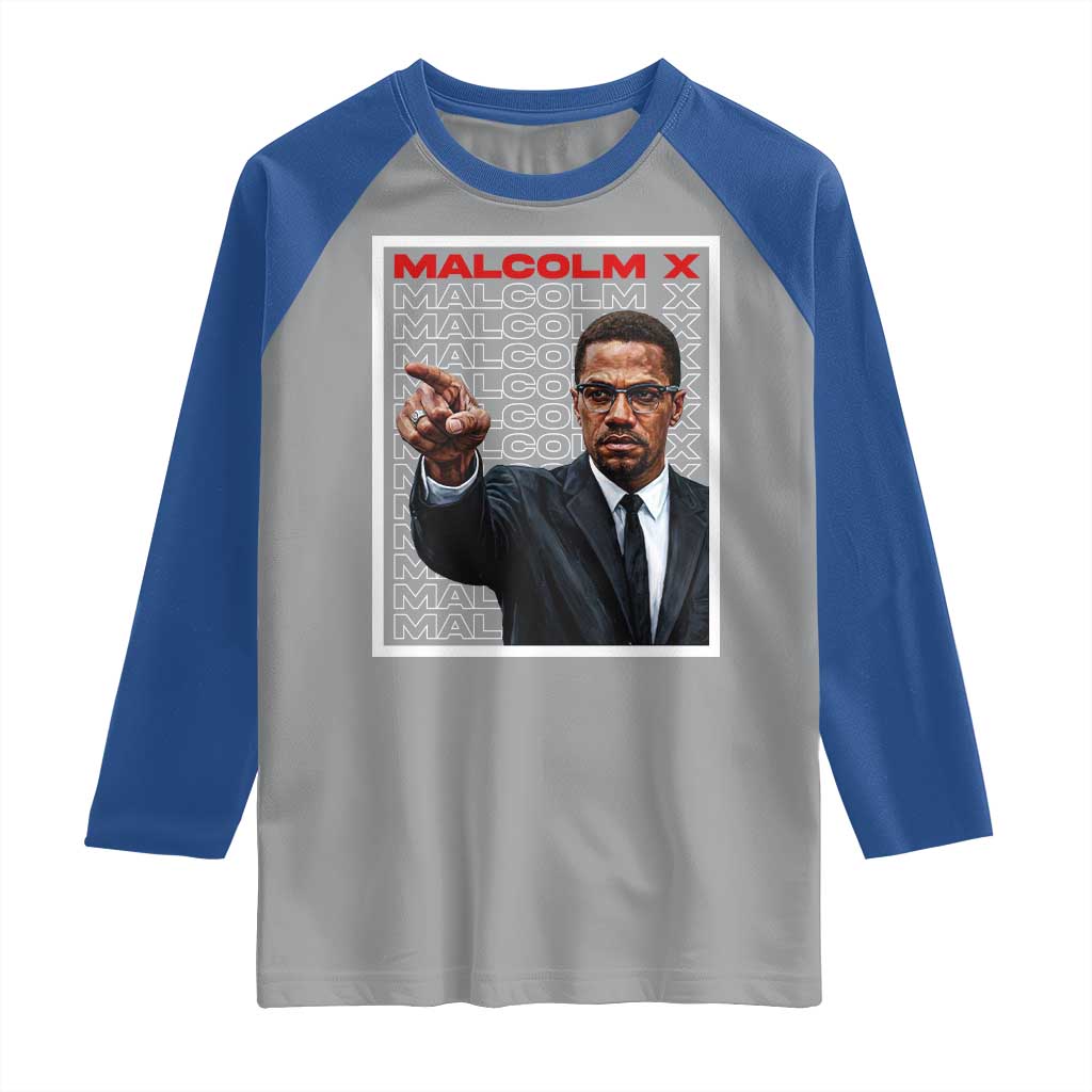 Malcolm X Legend Raglan Shirt African American Activist Legacy - Wonder Print Shop
