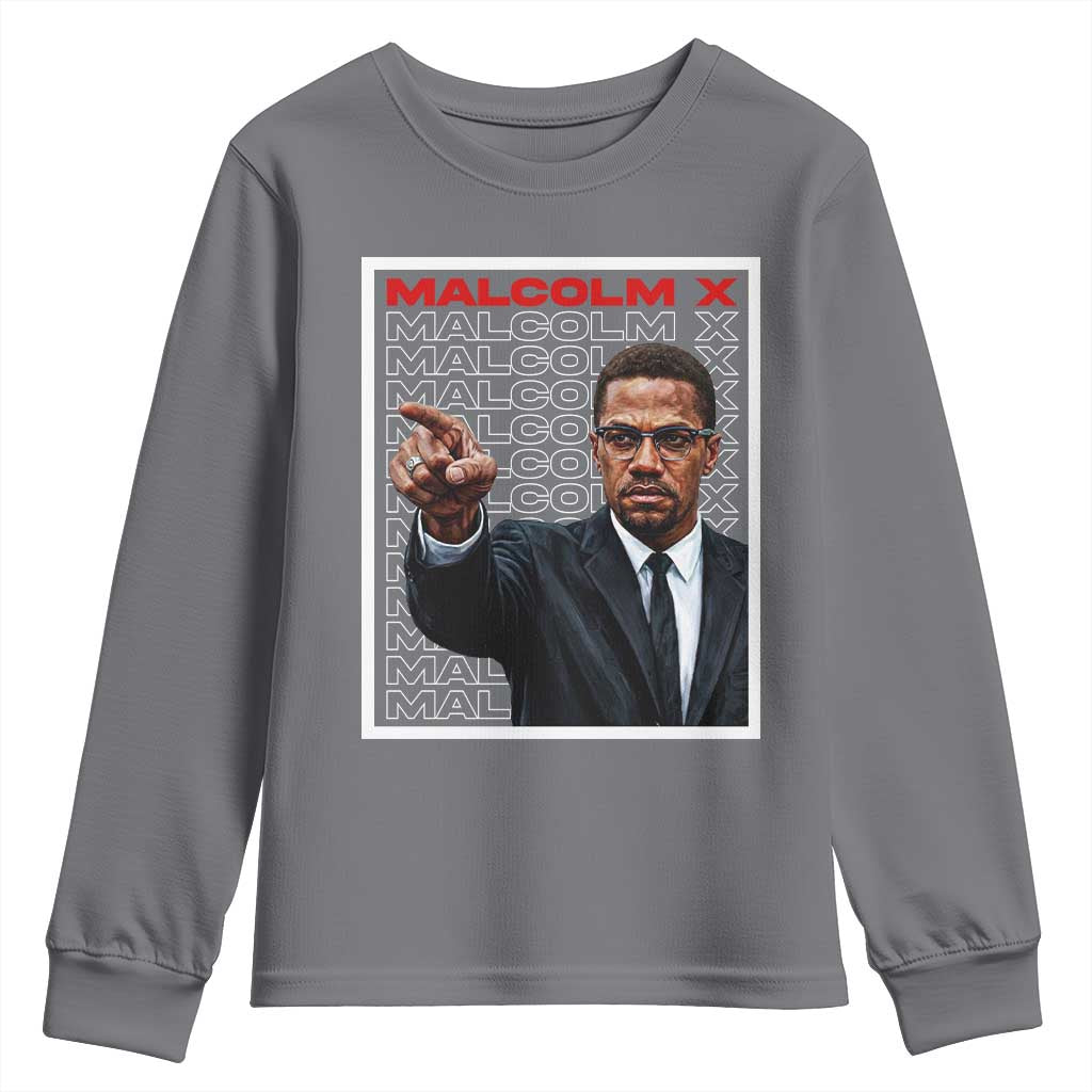 Malcolm X Legend Youth Sweatshirt African American Activist Legacy - Wonder Print Shop